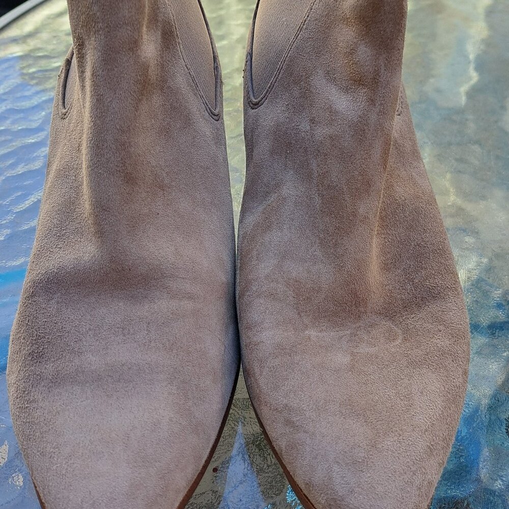 Sam Edelman tan suede booties, size 8.5